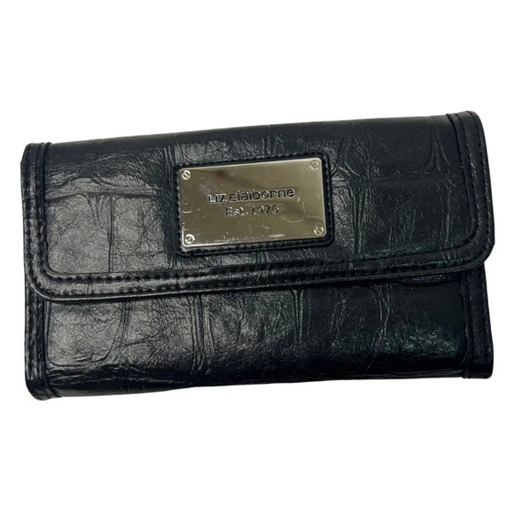Liz Claiborne Women's‎ New Black Trifold Wallet - Picture 1 of 7